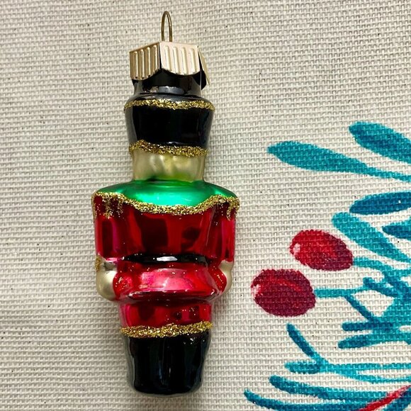 Celebrations by Radko Y2K Christmas Ornament Nutcracker Glass Retro Toy Soldier - Picture 2 of 4